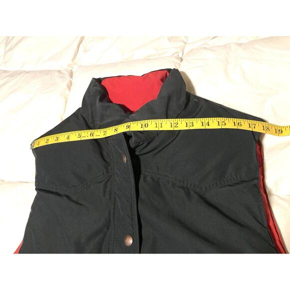 Vintage Polo Ralph Lauren Reversible Western Snap Puffer Red & Black Down Vest L - Picture 9 of 11